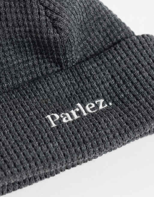 Parlez logo reyno muts van wolmix in grijs, 3 van 3