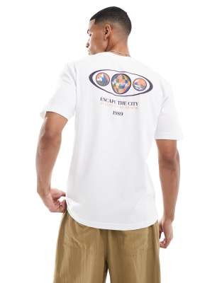 Parlez Parlez logo t-shirt with back print in white