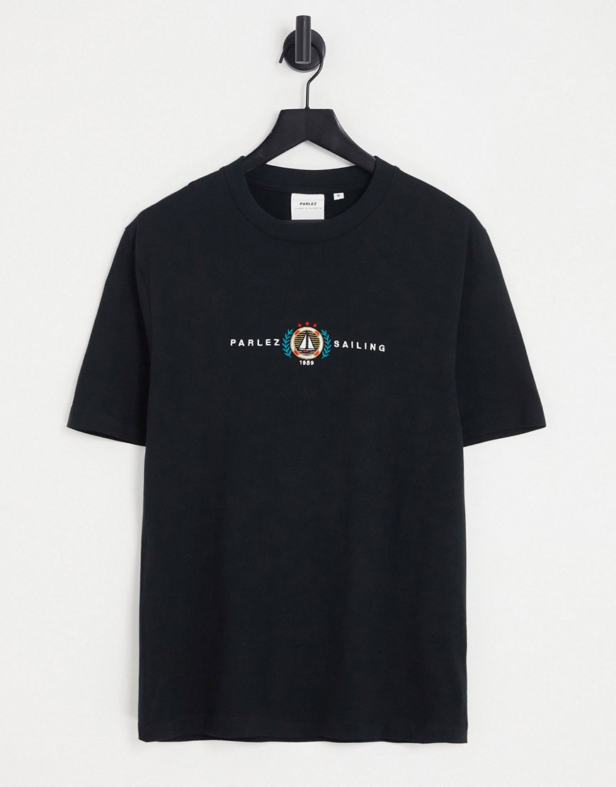 maiden embroidered T-shirt in black