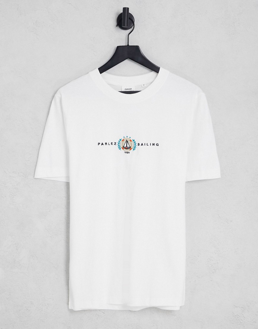 Parlez Maiden Embroidered T-shirt In White