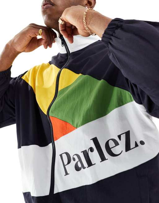 Parlez - Marineblå træningsjakke i nylon, 2 af 4