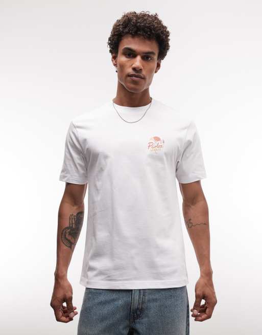 Parlez - Marion - T-shirt bianca a maniche corte con grafica sul retro, 5 di 5