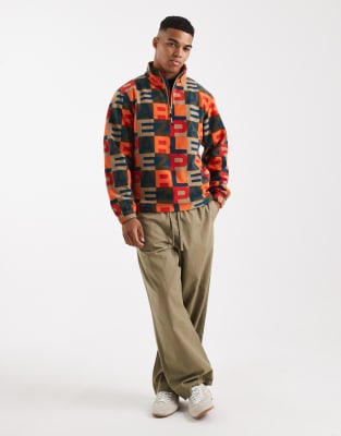 Parlez Monogram Logo Zip Through Fleece In Multi