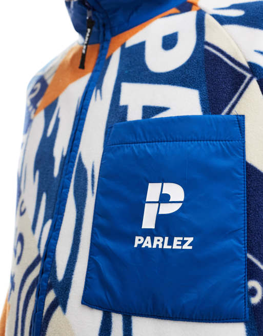 Parlez - Morgan - Fleecetrøje i flerfarvet print med logo, 3 af 4