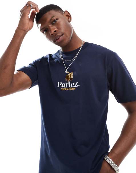 Parlez – Nurture – T-Shirt in Marineblau mit Logo - view 1