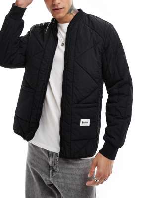 olney quilted bomber jacket in black