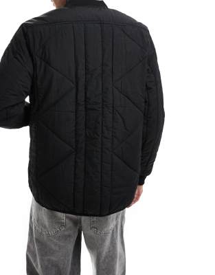 Parlez Olney Quilted Bomber Jacket In Black