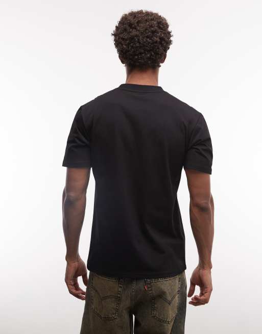 Parlez – Ormond – Czarny T-shirt z krótkimi rękawami i logo, 2 z 5