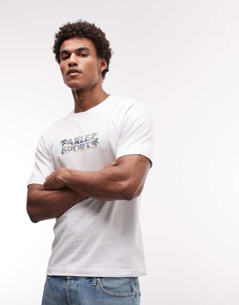 Parlez - Ormond - T-shirt à manches courtes et logo - Blanc - view 1