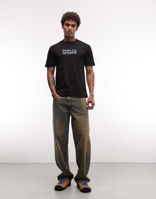 Parlez - Ormond - T-shirt a maniche corte nera con logo, 4 di 5