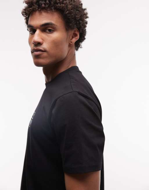 Parlez - Ormond - T-shirt a maniche corte nera con logo, 5 di 5