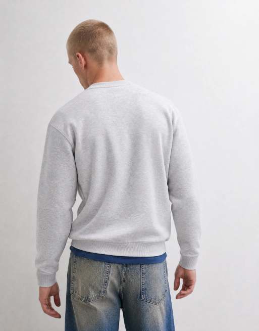 Parlez Oversize-Sweatshirt mit Logo-Print auf der Brust in Graumeliert, 10 von 10
