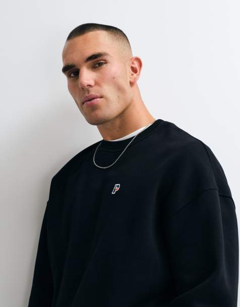 Parlez oversized sweatshirt met logo-opdruk op de borst in zwart - view 1