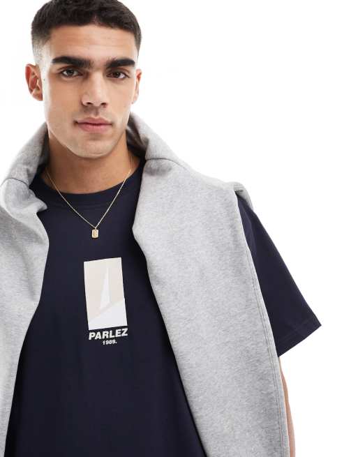 Parlez - Peak - Oversized T-shirt i marineblå