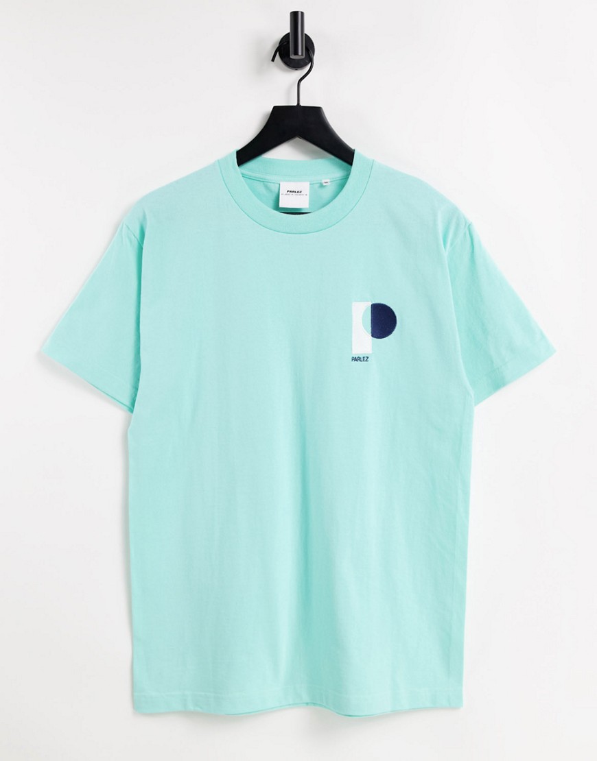 Parlez pilot embroidered T-shirt in blue-Blues