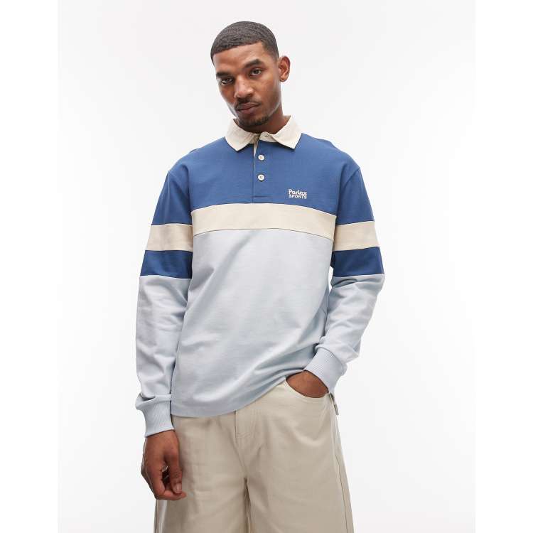 Parlez plaza stripe rugby shirt in green | ASOS