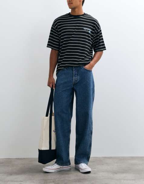 Parlez Prospect loose fit jeans in black wash - view 1