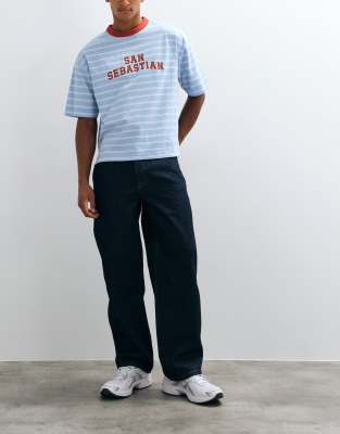 Parlez Prospect Loose Fit Jeans In Blue