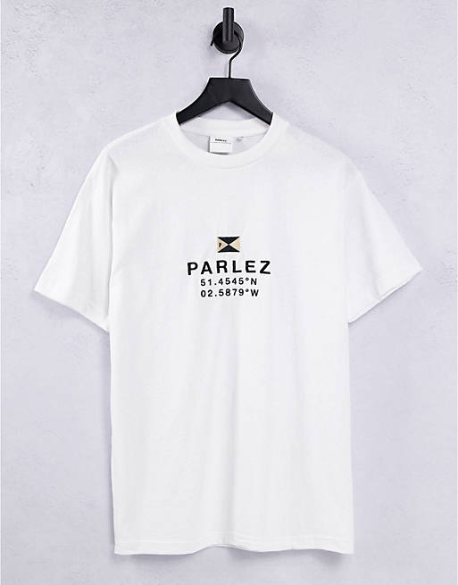 T-Shirts & Vests Parlez Prospect printed t-shirt in white 