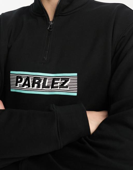 Parlez salton half zip sweatshirt in black