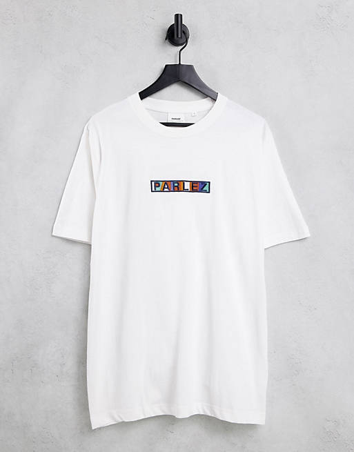 T-Shirts & Vests Parlez samson embroidered t-shirt in white 