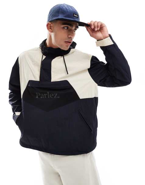 Parlez – Schlupf-Windjacke mit Logo und Blockfarben-Design - view 1