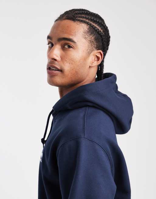 Parlez screen printed fishing graphic logo hoodie with back print in blue, 4 of 5