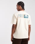 [Parlez] Parlez screen printed sailing graphic logo t-shirt with back print in light beige-Neutral XL Shell