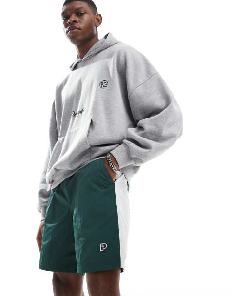 Parlez Seward drawstring panel shorts in green - view 1