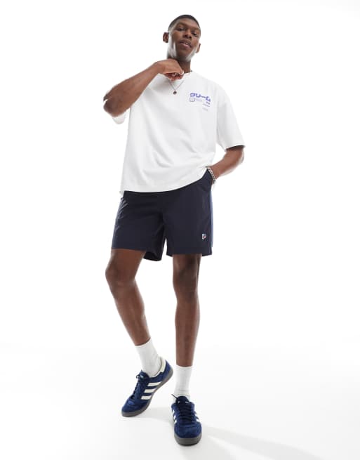 Parlez - Seward - Pantaloncini color blu navy con coulisse e pannelli, 2 di 5