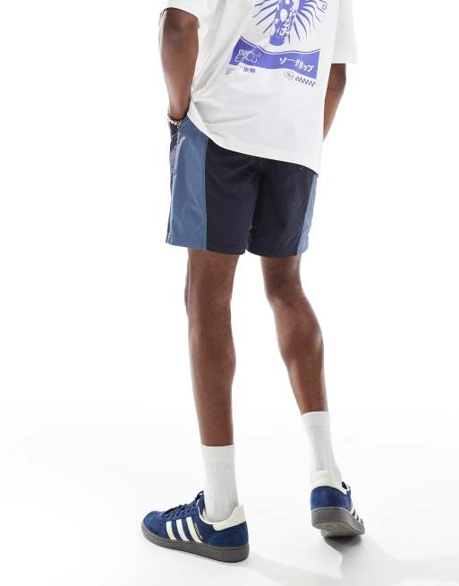 Parlez - Seward - Pantaloncini color blu navy con coulisse e pannelli, 4 di 5