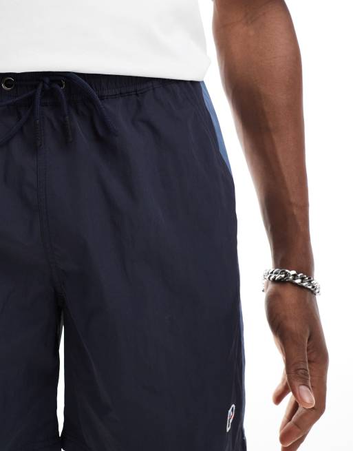 Parlez - Seward - Pantaloncini color blu navy con coulisse e pannelli, 5 di 5