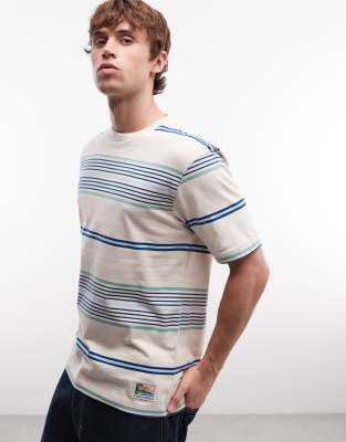 Parlez Short Sleeve Calm Striped T-shirt In Multi
