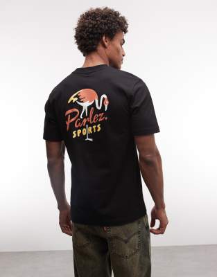 Parlez Short Sleeve Marion T-shirt With Back Graphic In Black