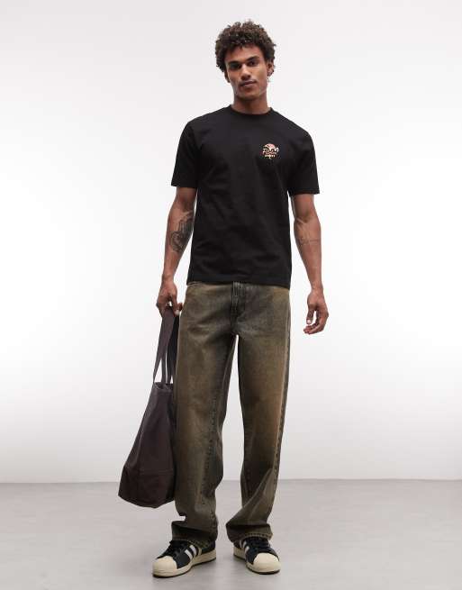 Parlez short sleeve marion t-shirt with back graphic in black, 3 of 5