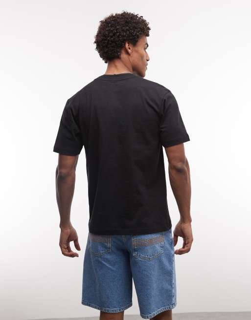 Parlez short sleeve mateo beach graphic logo T-shirt in black, 3 of 5