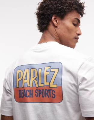 Parlez Short Sleeve Myer Logo Back Print T-shirt In White