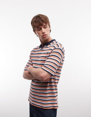 Parlez Short Sleeve Princeton Polo Shirt In Multi