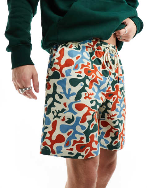 Parlez - Shorts med multifarvet print i bomuld - view 1