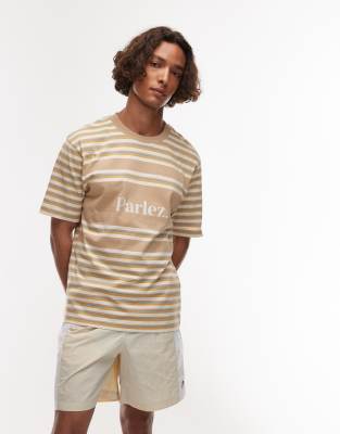 Parlez Solar Stripe Logo Detail T-shirt