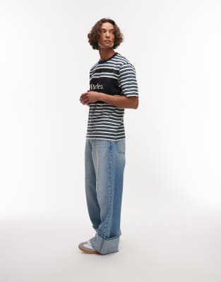 PARLEZ SOLAR STRIPE LOGO DETAIL T-SHIRT 
