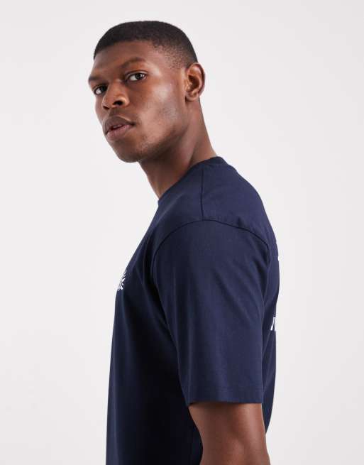 Parlez Soleil graphic logo t-shirt with back print in navy, 3 of 5