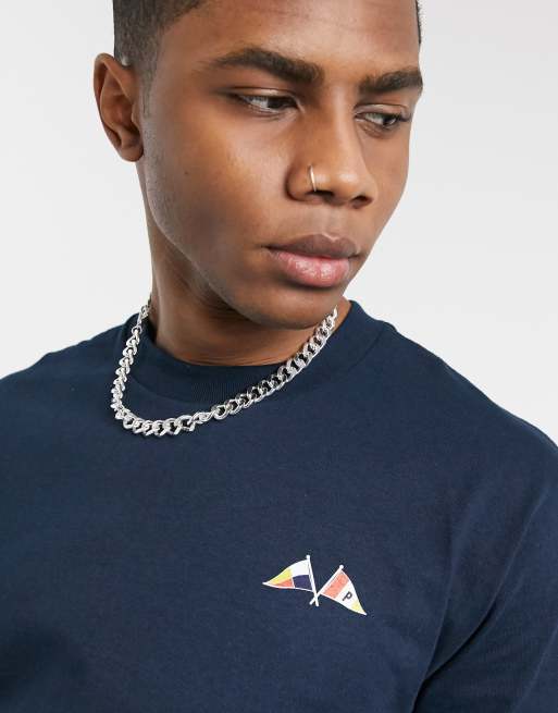 Parlez Solent back print t-shirt in navy