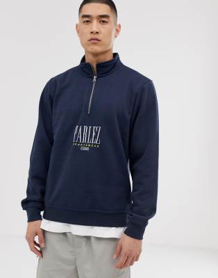 half zip sweatshirt asos