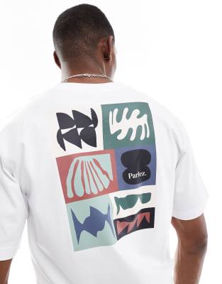 Stallo short sleeve logo t-shirt with back print in white