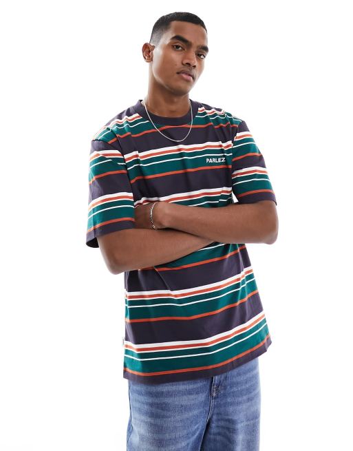 Parlez stripe short sleeve t-shirt in navy