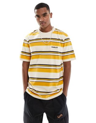 Parlez stripe short sleeve t-shirt in yellow