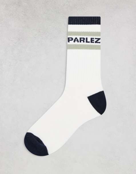 Parlez - Strive - Chaussettes à logo - Blanc/bleu marine - view 1
