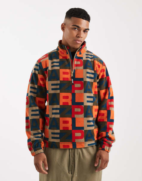 Parlez – Svart och flerfärgad fleece med dragkedja och monogramlogga - view 1