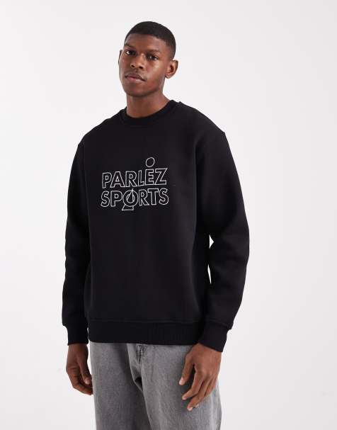 Parlez – Svart sweatshirt med grafisk logga - view 1